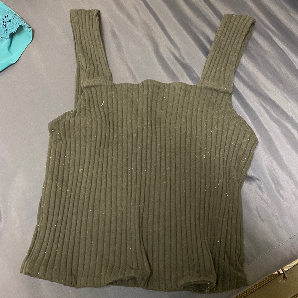 Black ribbed American Eagle tank top never worn